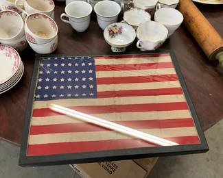 Framed 48 Star American Flag