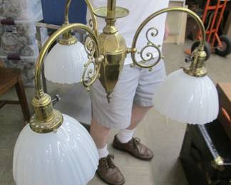 Brass & Glass Ceiling Fixture