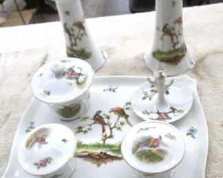 1920's Union K Czech Porcelain Dressing Table Set