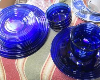 Hazel Atlas Cobalt Blue Dinnerware