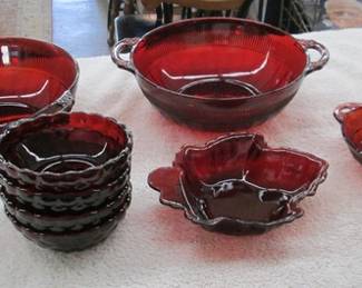 Royal Ruby Red Serving Dishes