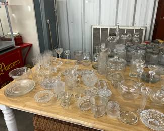 Assorted Clear Glassware