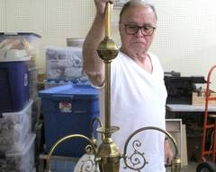 Brass & Glass Ceiling Fixture