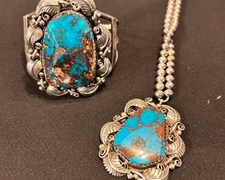 Sterling silver and turquoise jewelry