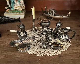 Miniature sterling silver tea service 