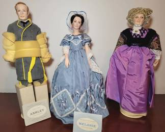 FRANKLIN HEIRLOOM Ashley, Melanie, Pittypat Dolls