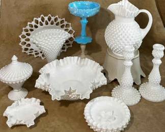 Hobnail Milk Glass