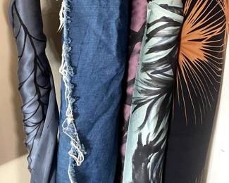 Gorgeous designer fabrics notions and sewing supplies, tools, industry standard dress forms, and a large custom work table