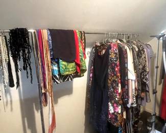 tons of vintage, one of a kind, lux fabrics, designer label, high fashion.