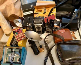Vintage cameras and equipment