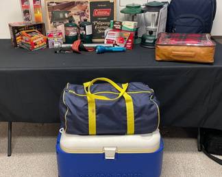 Camping Gear Coleman Propane Stove, Coleman Double Twin Air Mattress, Picnic Set, More