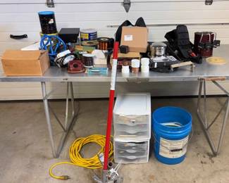 Mystery Lot 3 miscellaneous garage itemsTable NOT Included