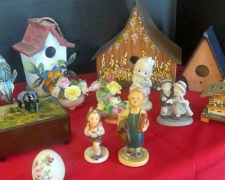 Decorative Figurines, Bird Houses And More