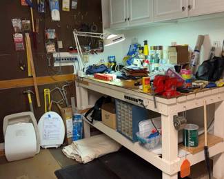 Miscellaneous Home Improvement And Tools. Workbench Not Included.