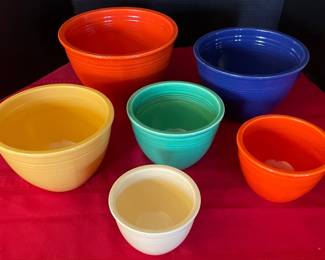 Colorful Fiesta Fiestaware Nesting Mixing Bowls