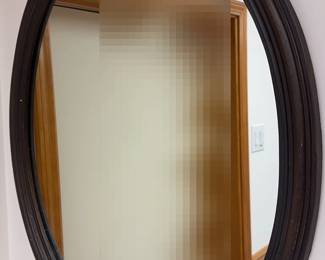 Oval Wooden Mirror