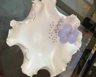 Dabbert Studio, Ruffle Bowl Art, Pottery, Signed