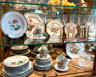 "Chrysantheme", Fitz & Floyd, China. 2 sets of 6 place settings 