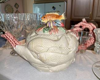 Fitz & Floyd Teapot, Nautical Theme 