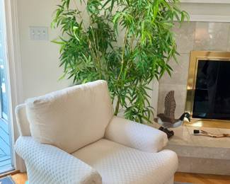Drexel Arm Chairs, Silk Trees