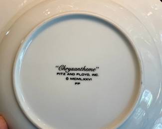 "Chrysantheme", Fitz & Floyd, China. 2 sets of 6 place settings 