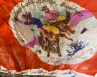 Vintage Will Rogers Ride Em Cowboy Scarf