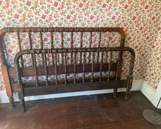 Antique Jenny Lind Spindle Head Board/Foot Board