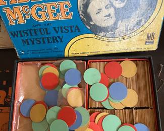 Vintage 1940 Milton Bradley Wistful Vista Mystery Game/Box