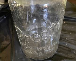 Presto Art Deco Glass Jar