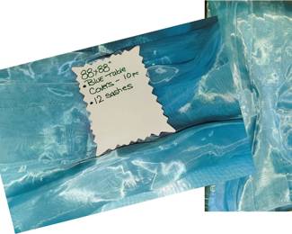 Banquet table covers - iridescent blue