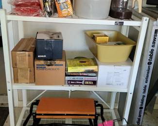 Garage Tools and hardware.  Kohler Plumbing fixtures/supplies