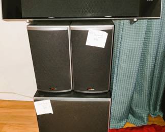 JBL and Polk Audio Surround Sound speakers