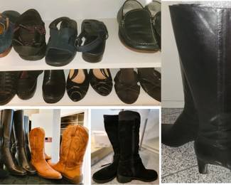 Woman's shoes and boots.  Size 7.5 to 9