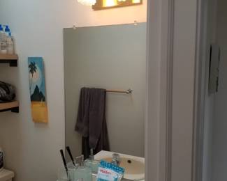 Mirror; vanity light