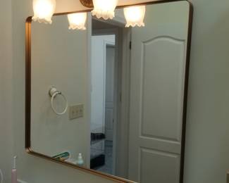 Mirror; vanity lights