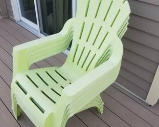 4 plastic Adirondack chairs
