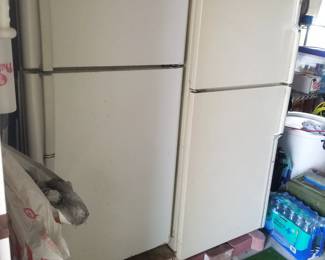 Two garage fridges in the garage and ready to go!