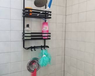 Shower caddy; shower hardware