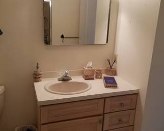Bath vanity; mirror; vanity lights