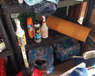 Plastic shelving units
