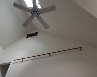 Ceiling fan; quilt rack