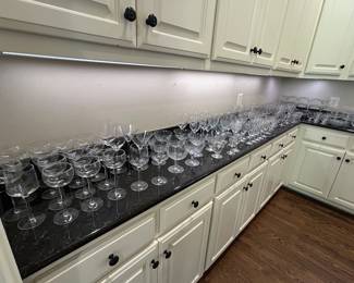 Lots of stemware, some cut glass