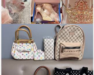 Tiaras, bags guess mk stive maiden LV unknown.