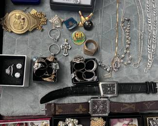 Sterling rings and 2 gold rings
