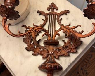 One of a pair of vintage cast sconces
