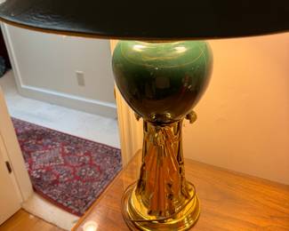 One of a pair of large 80's style lamps