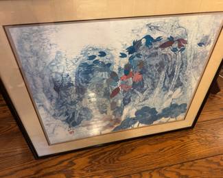 Large Asian print with chop mark