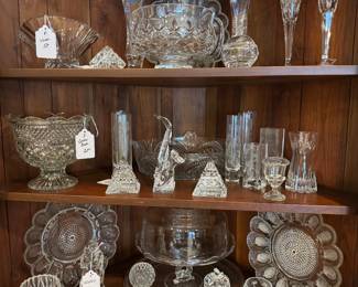 Lathe collection of glassware 
