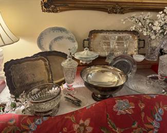 Silver plate and porcelain 