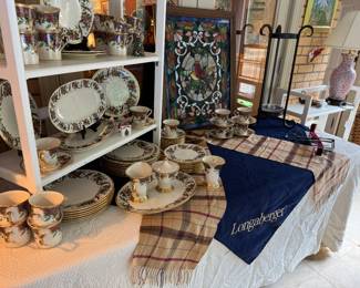 You know it's a serious collection when there is a Longaberger tablecloth!